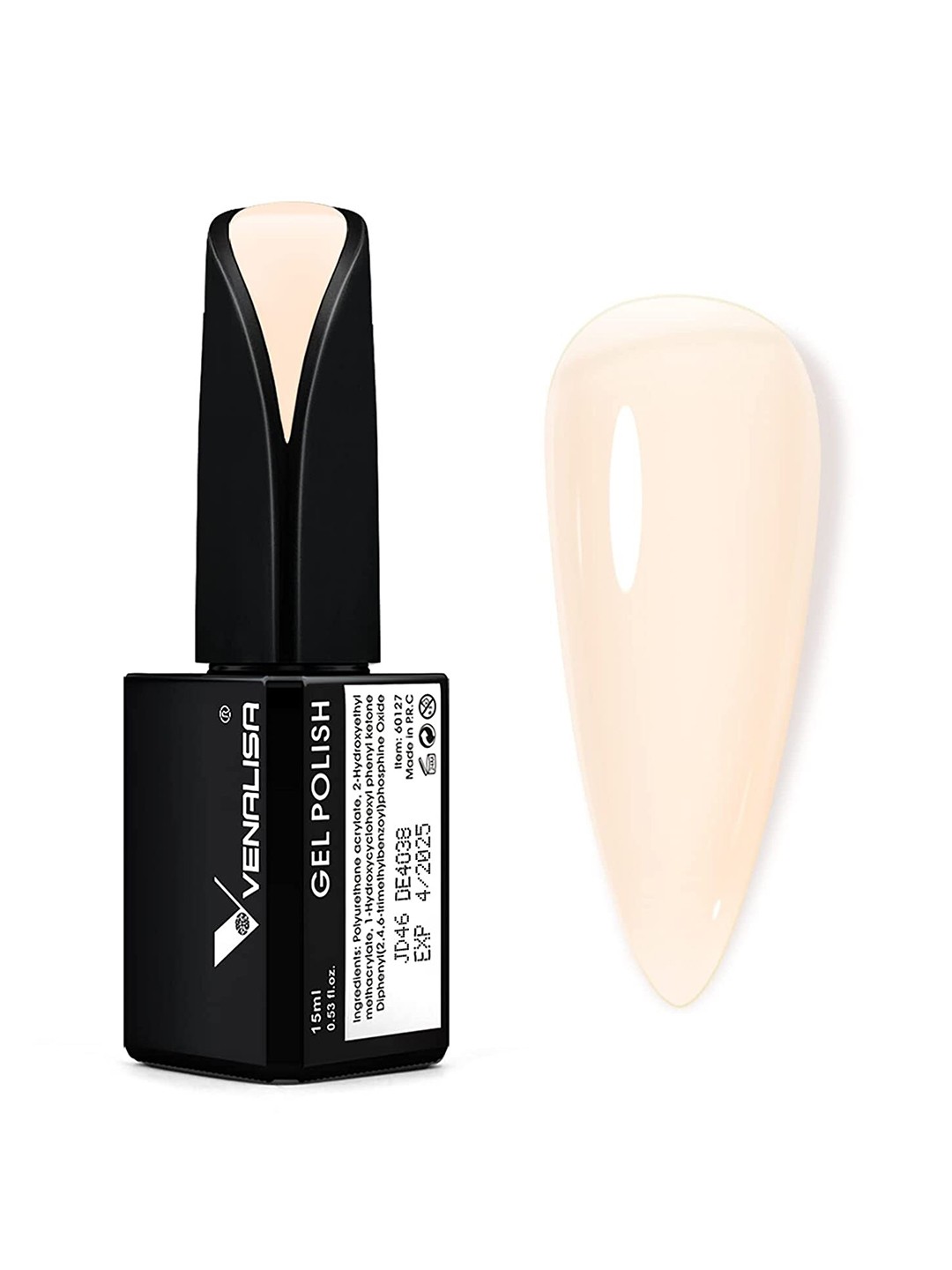 

VENALISA Soak Off UV & LED French Gel Camouflage Gel Nail Polish 15 ml - Shade JD46, Nude