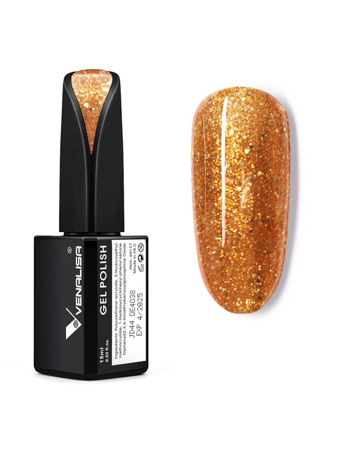 

VENALISA Soak Off UV & LED French Gel Camouflage Gel Nail Polish 15 ml - Shade JD44, Orange