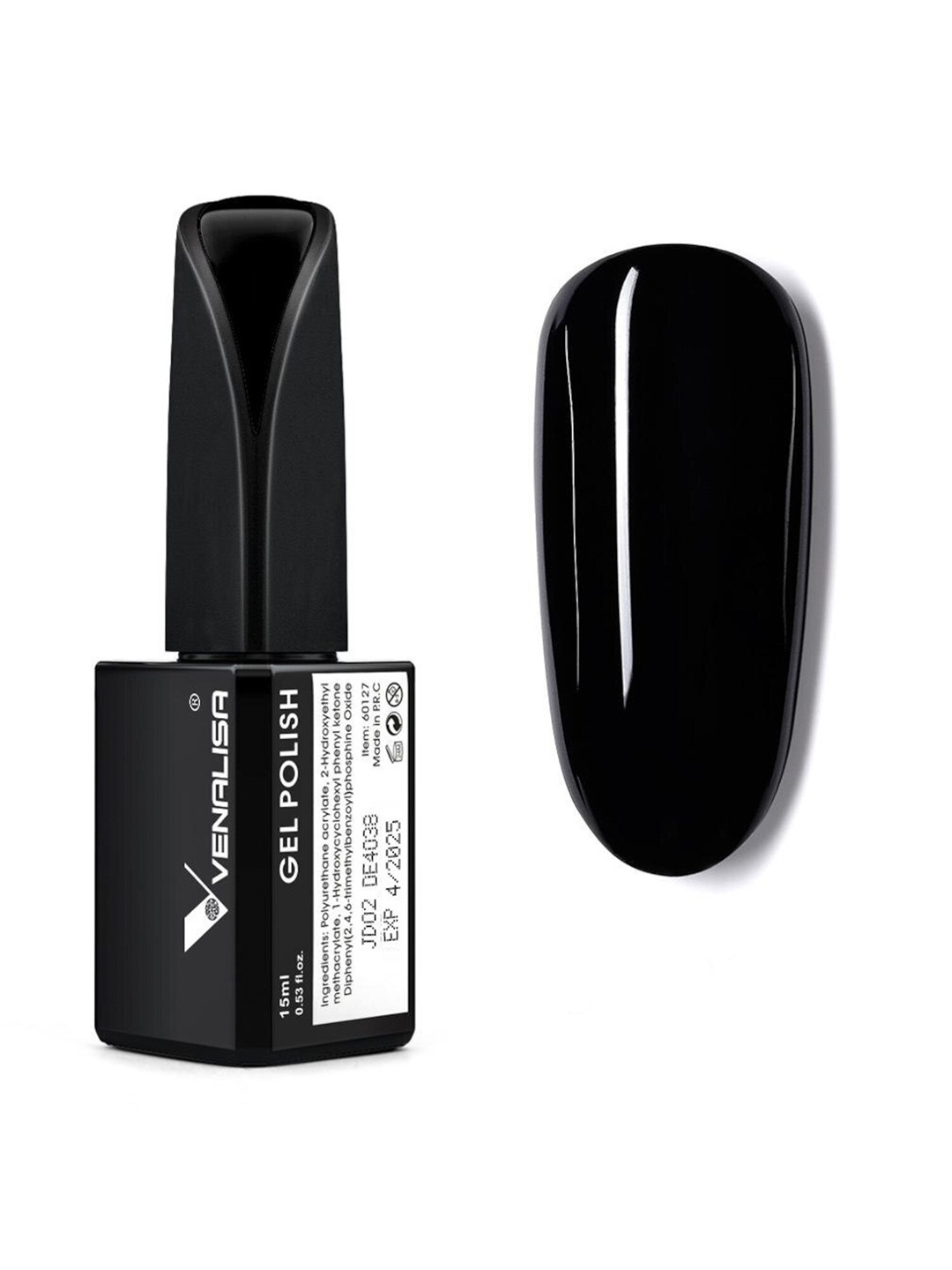 

VENALISA Women Black French Gel Camouflage Nail Color UV Gel Varnish Soak Off Nail Polish