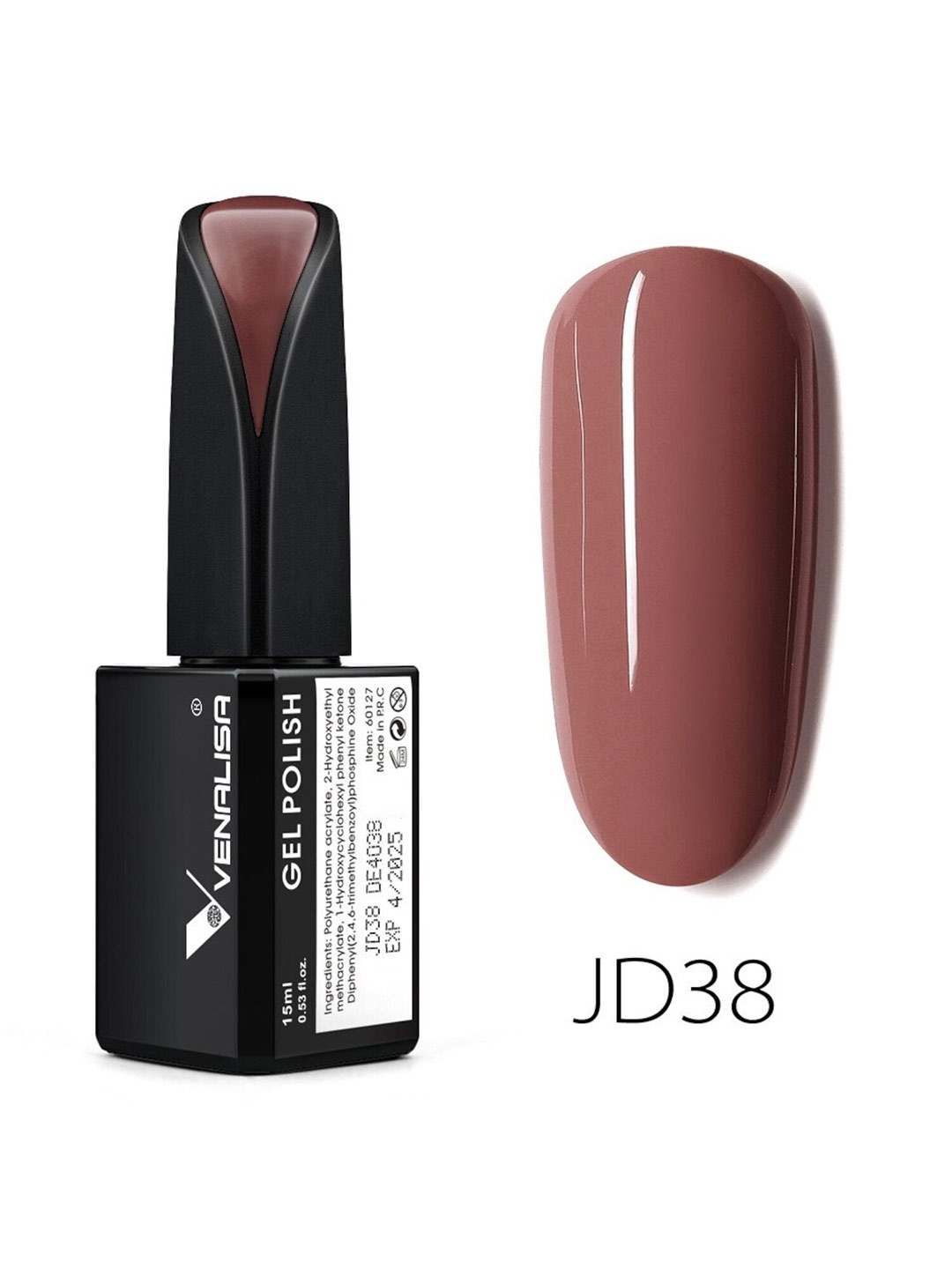 

VENALISA Women rench Gel Camouflage Nail Color UV Gel Varnish Soak Off VEN-15ml-JD38 15 ml, Beige