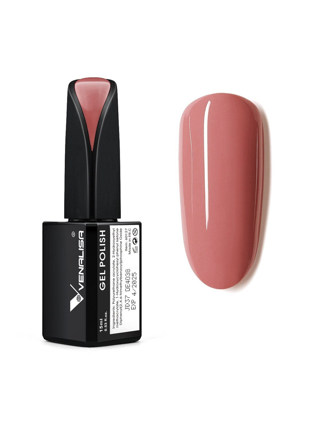 

VENALISA French Gel Camouflage Nail Color UV Gel Varnish Soak Off VEN-15ml-JD37 15 ml, Peach