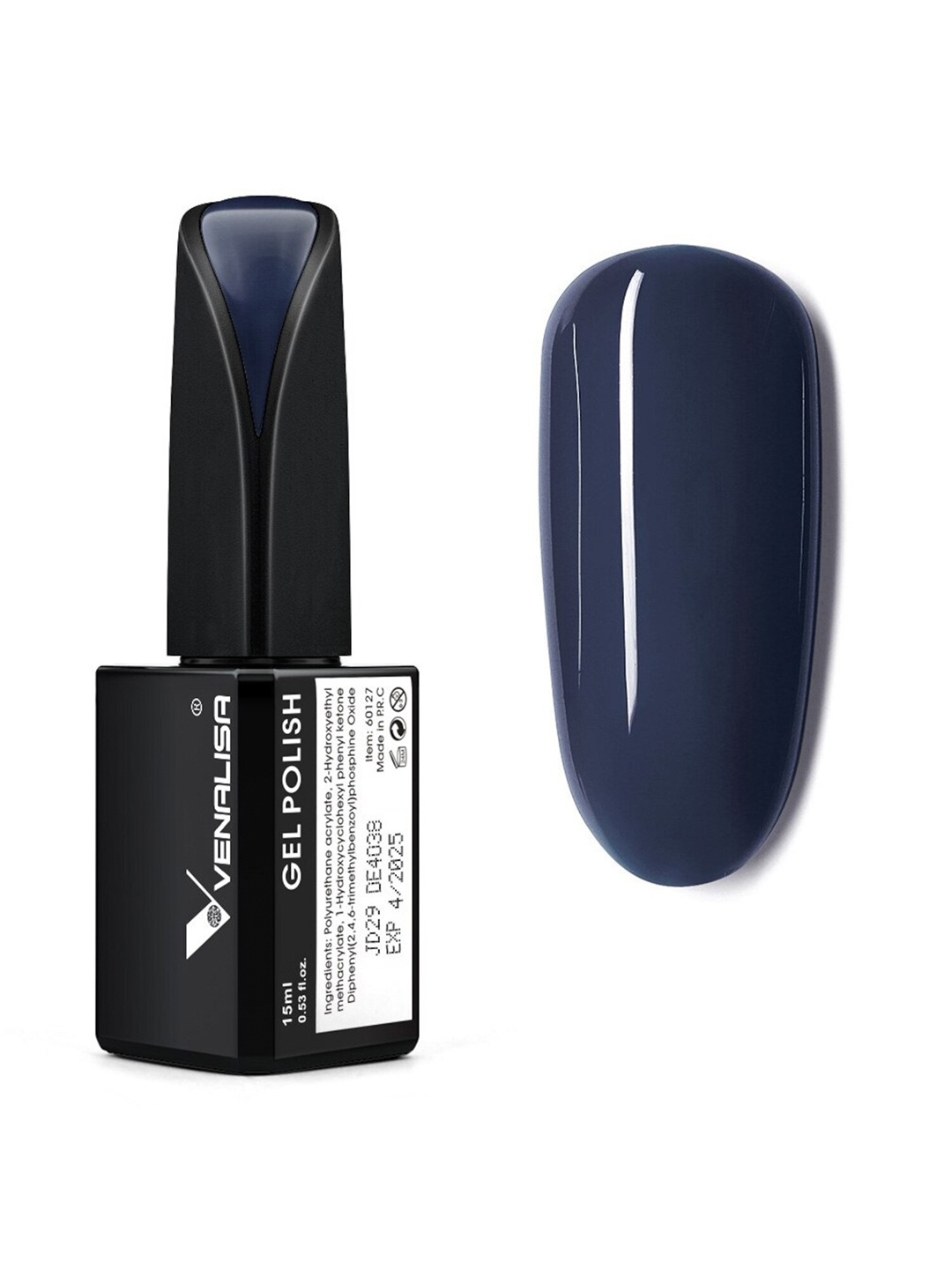 

VENALISA French Gel Camouflage Nail Color UV Gel Varnish Soak Off Nail Polish - JD29 15ml, Blue