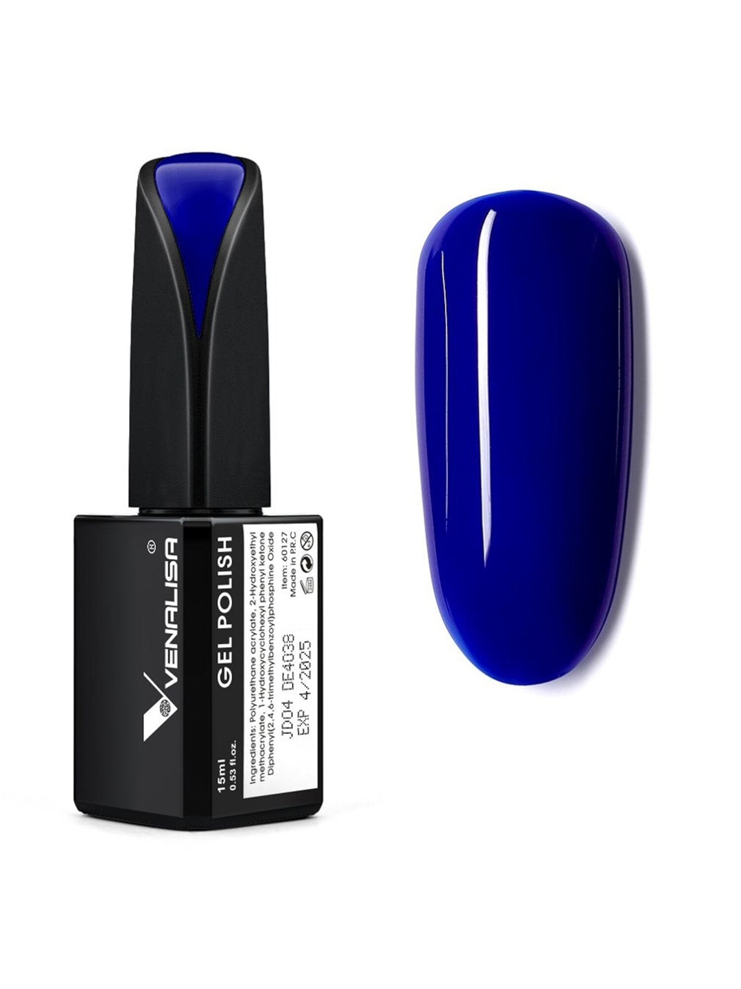 

VENALISA French Gel Camouflage UV Gel Varnish Soak Off 15 ml - JD04, Blue