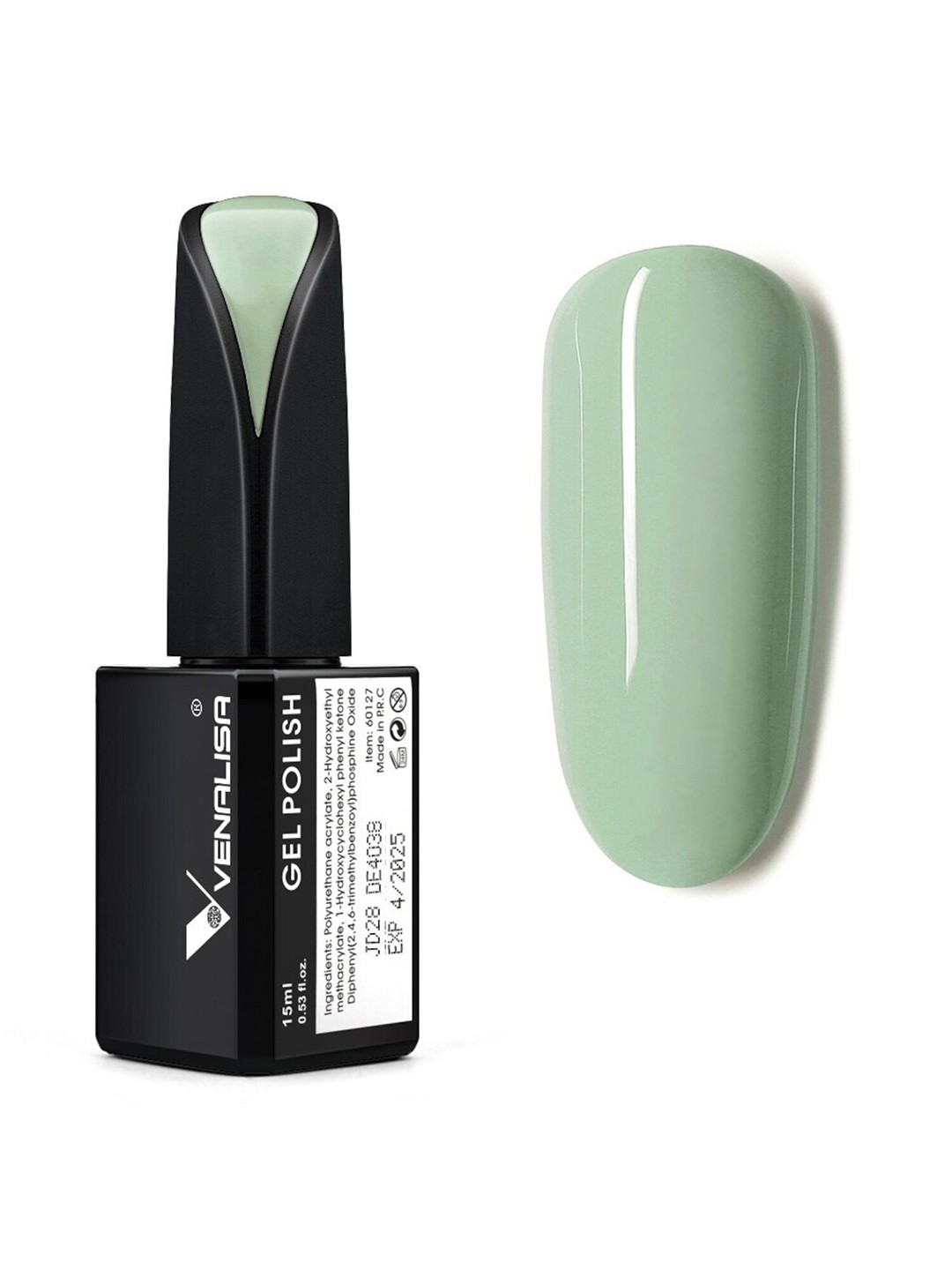 

VENALISA French Gel Camouflage UV Gel Varnish Soak Off 15 ml - JD28, Green