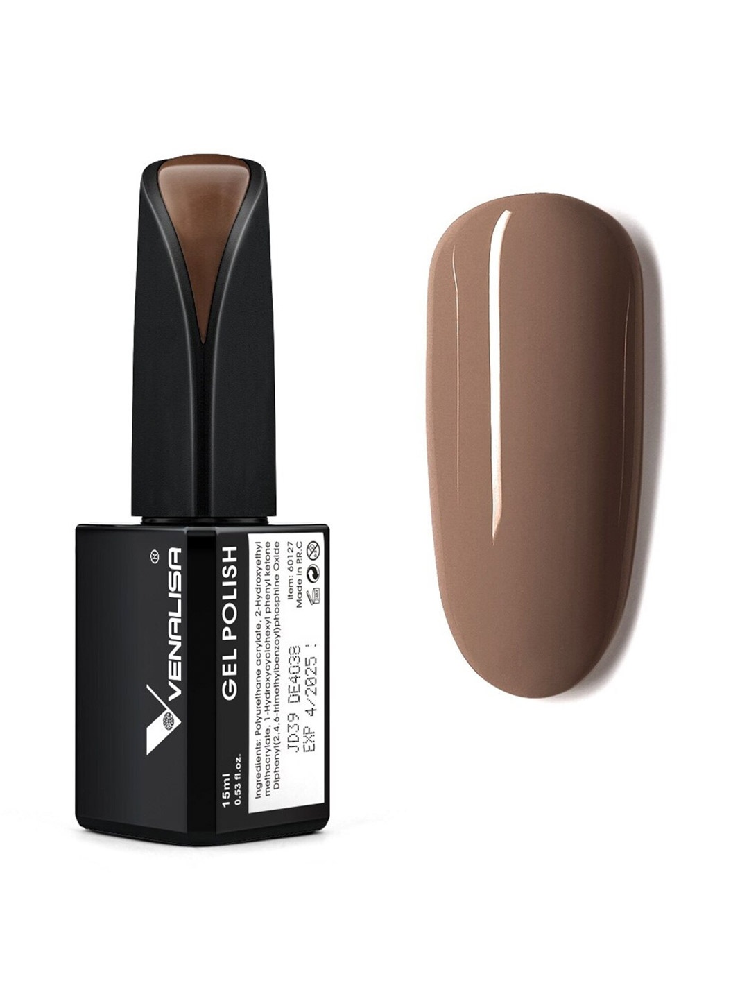 VENALISA Nail Gel Polish French Gel Camouflage Nail Color UV Gel Varnish Soak Off 15ml, Brown