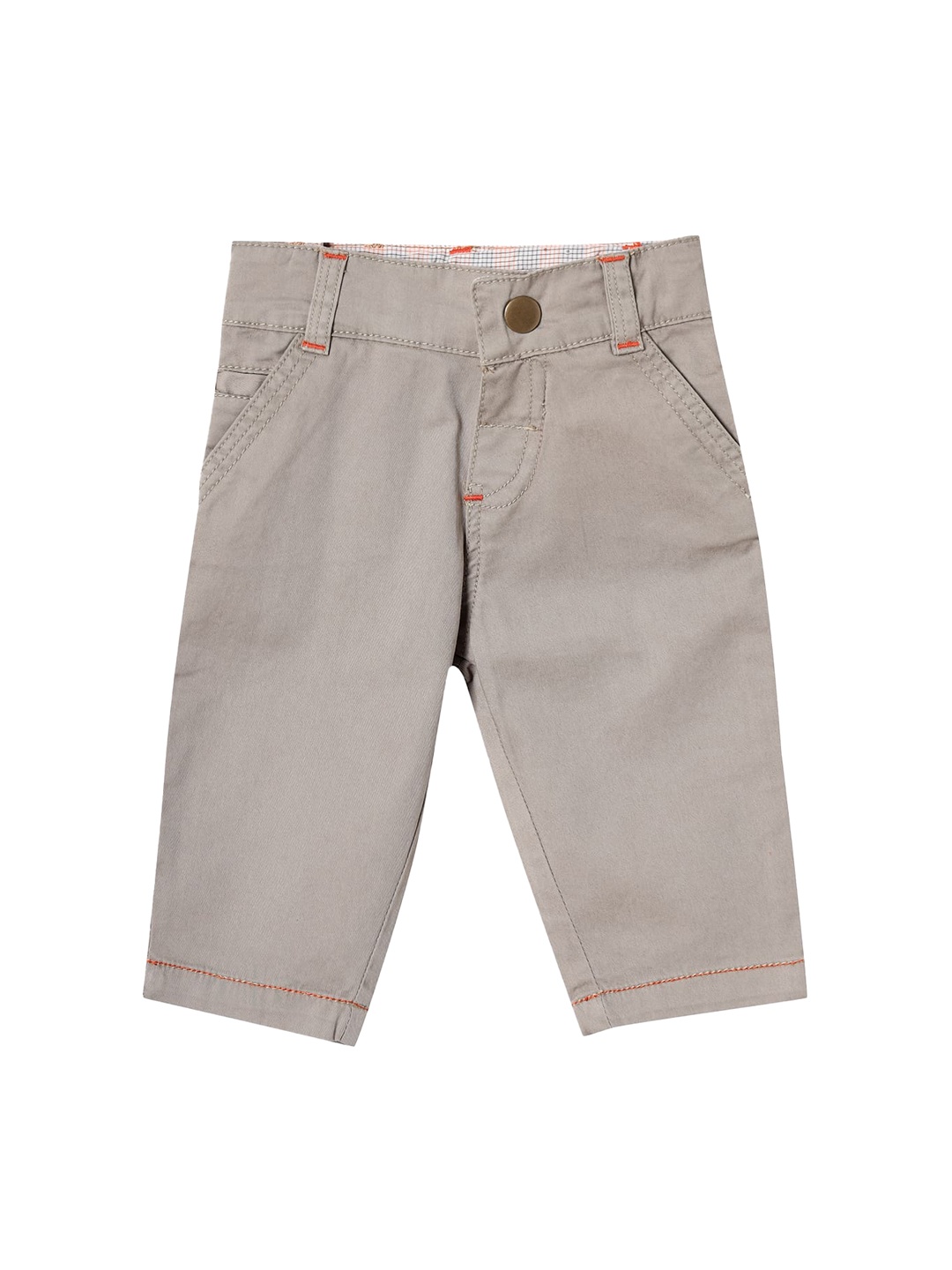 

UNDER FOURTEEN ONLY Boys Beige Slim Fit Trousers