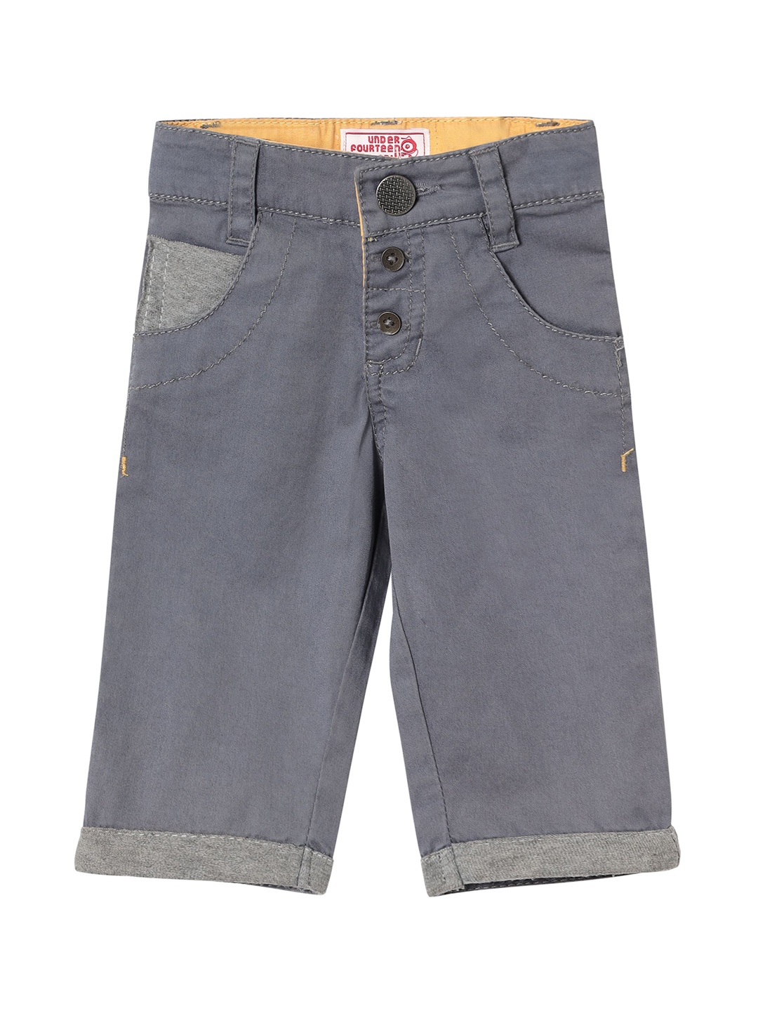 

UNDER FOURTEEN ONLY Boys Grey Slim Fit Trousers