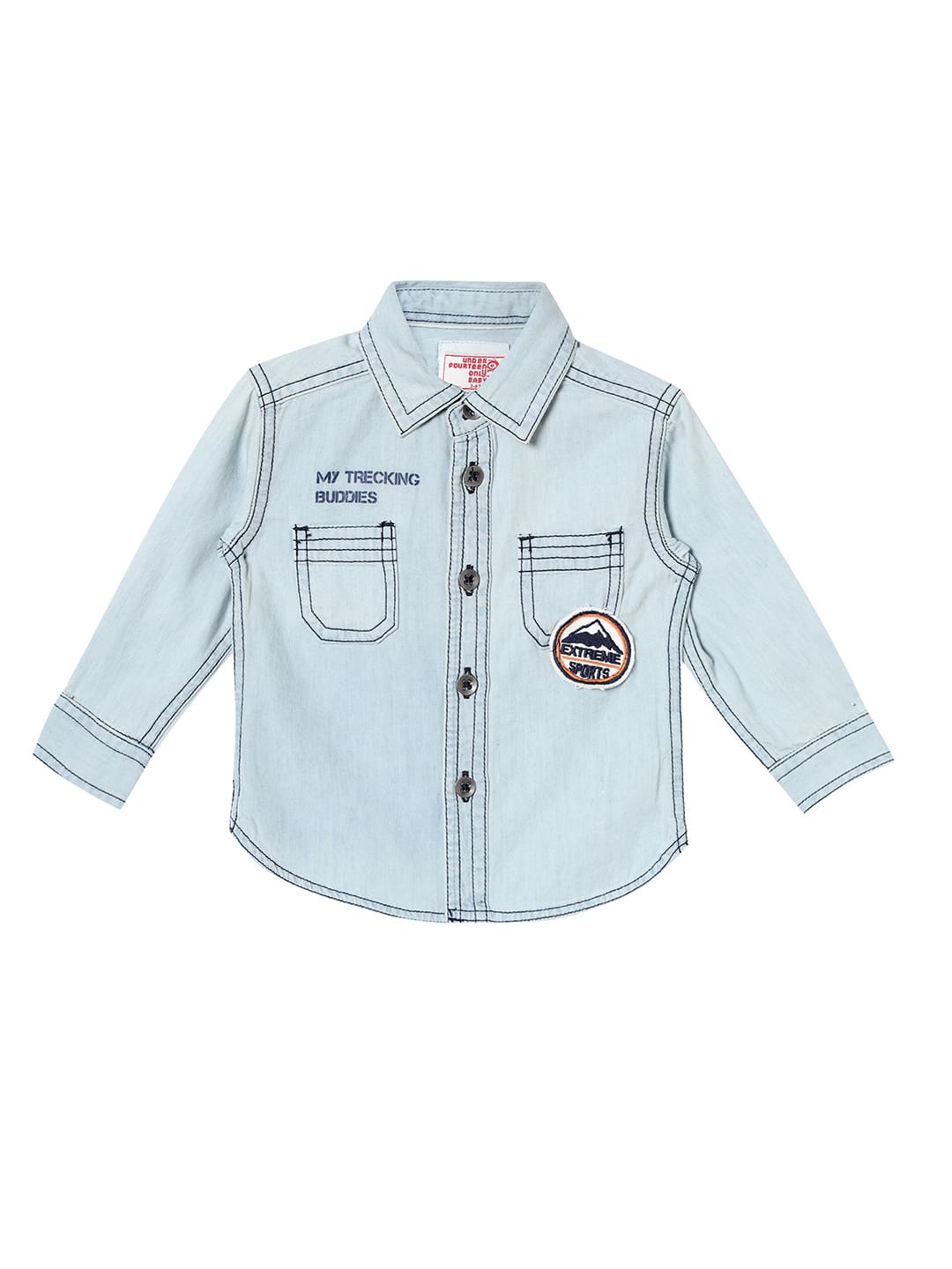 

UNDER FOURTEEN ONLY Boys Blue Casual Shirt