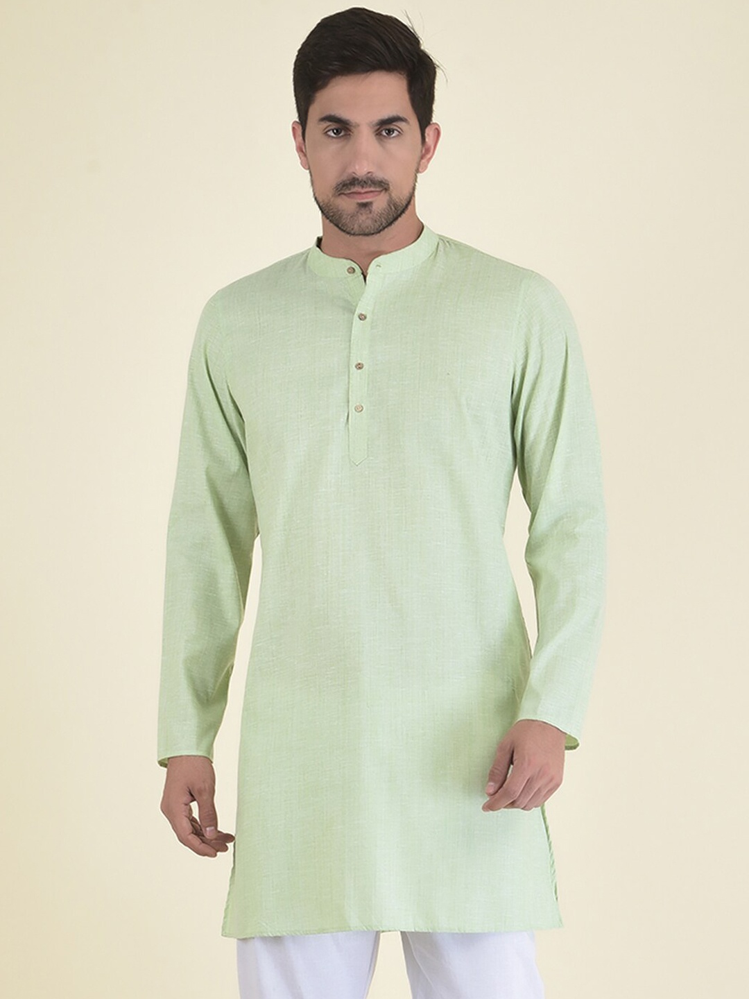 

DEYANN Men Ethnic Green Kurta with Trousers