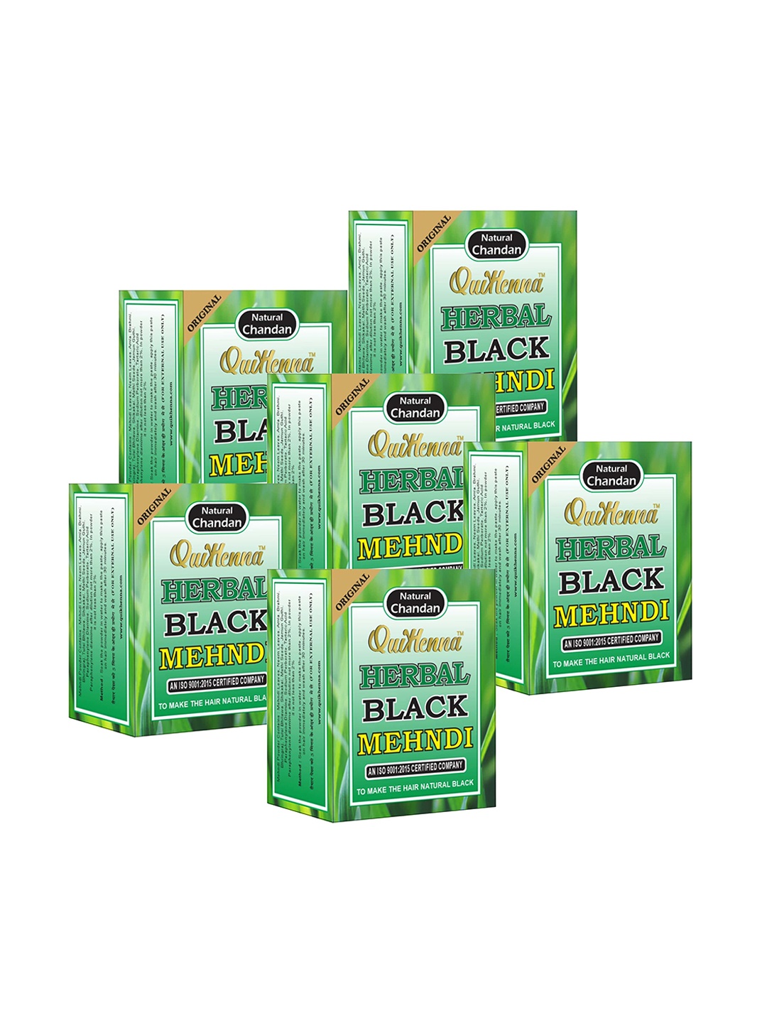 

QUIKHENNA Set of 6 Herbal Mehndi Black 390 g