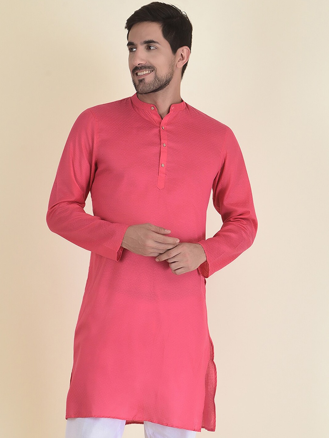 

DEYANN Men Coral Kurta with Pyjamas