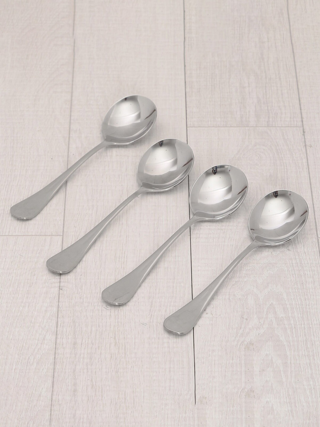 

Home Centre Silver-Toned Stainless Steel Glossy Dinner Set