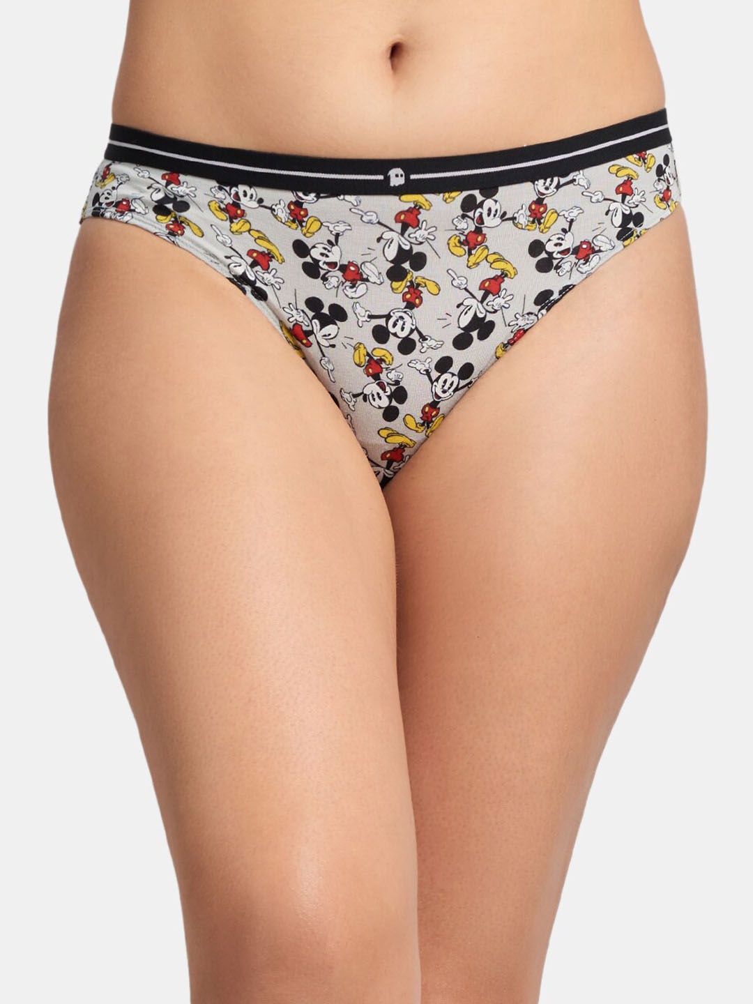 

The Souled Store Women Grey Printed Bikini Briefs