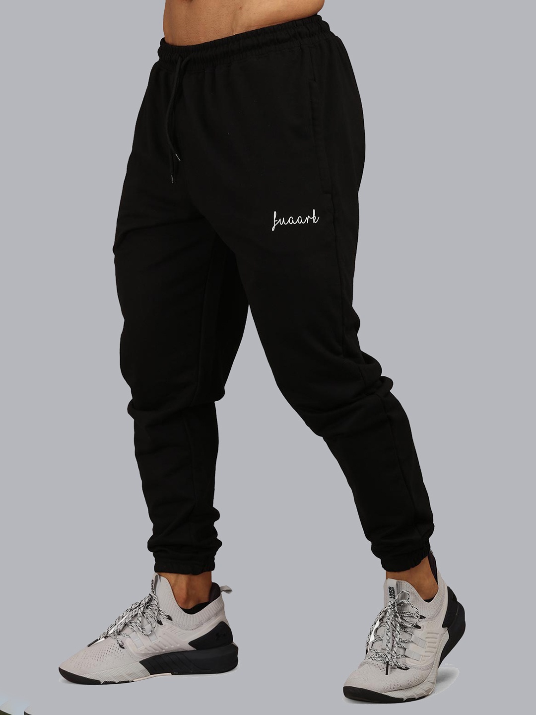 

FUAARK Men Black Solid Regular Joggers