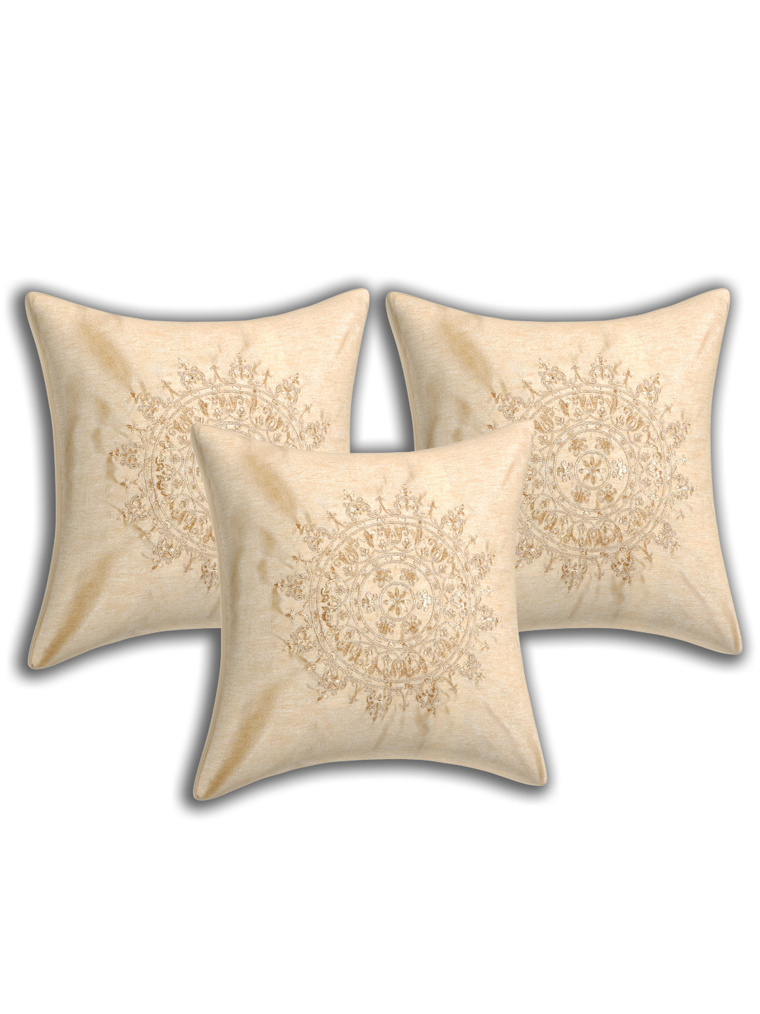 

INDHOME LIFE Unisex Multi Cushion Covers, Gold