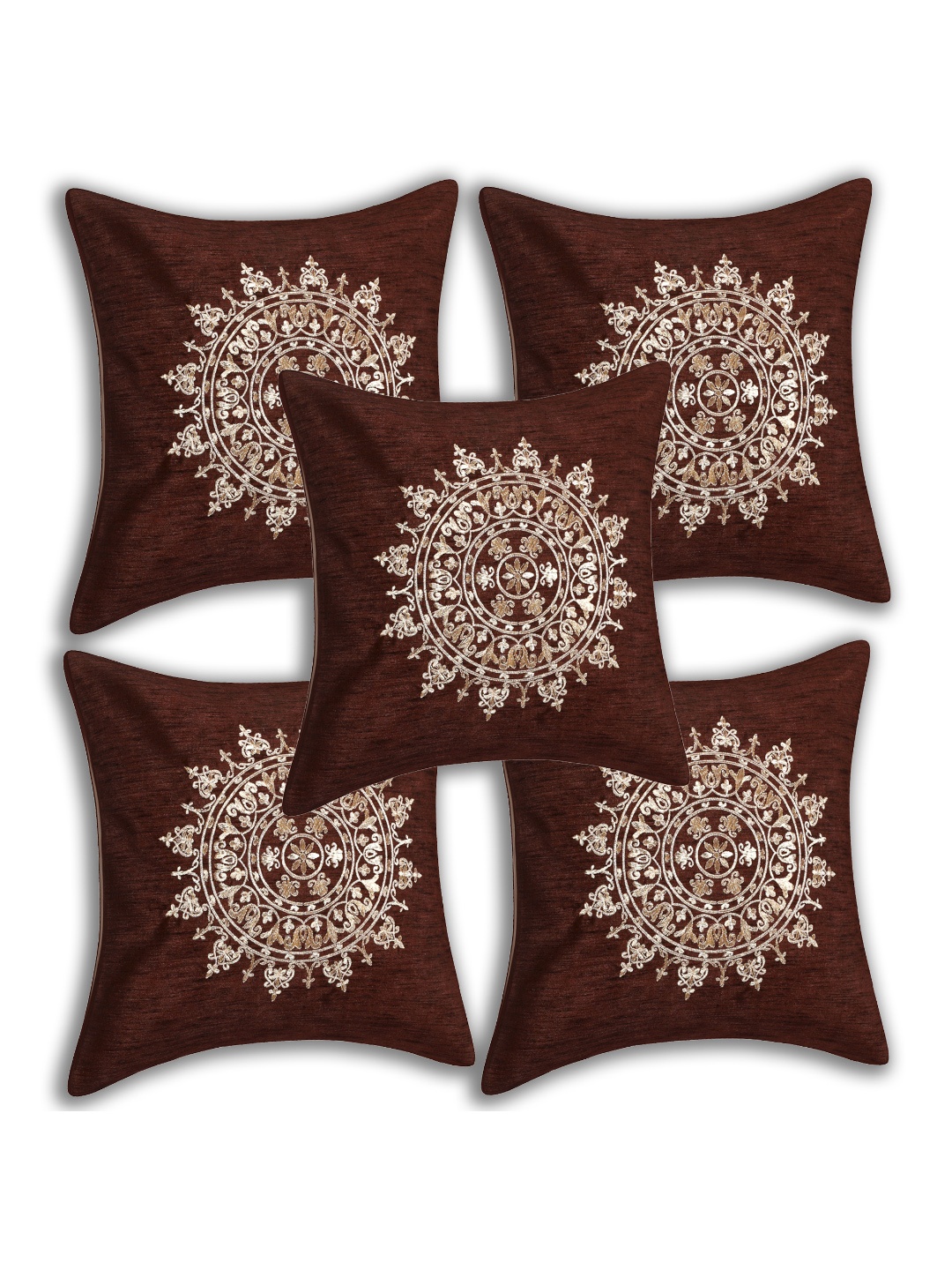 

INDHOME LIFE Unisex Multi Cushion Covers, Brown