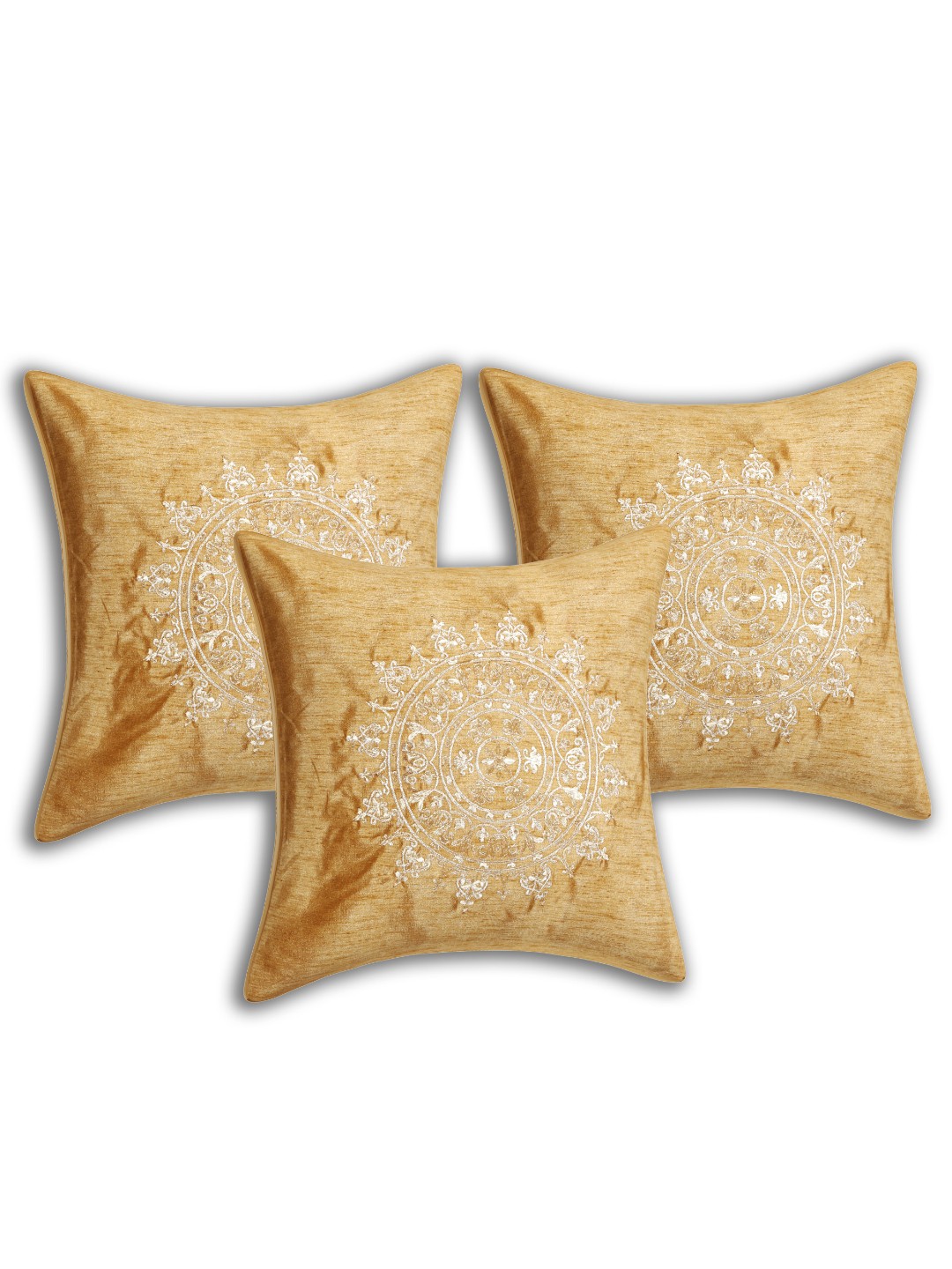 

INDHOME LIFE Unisex Multi Cushion Covers, Gold
