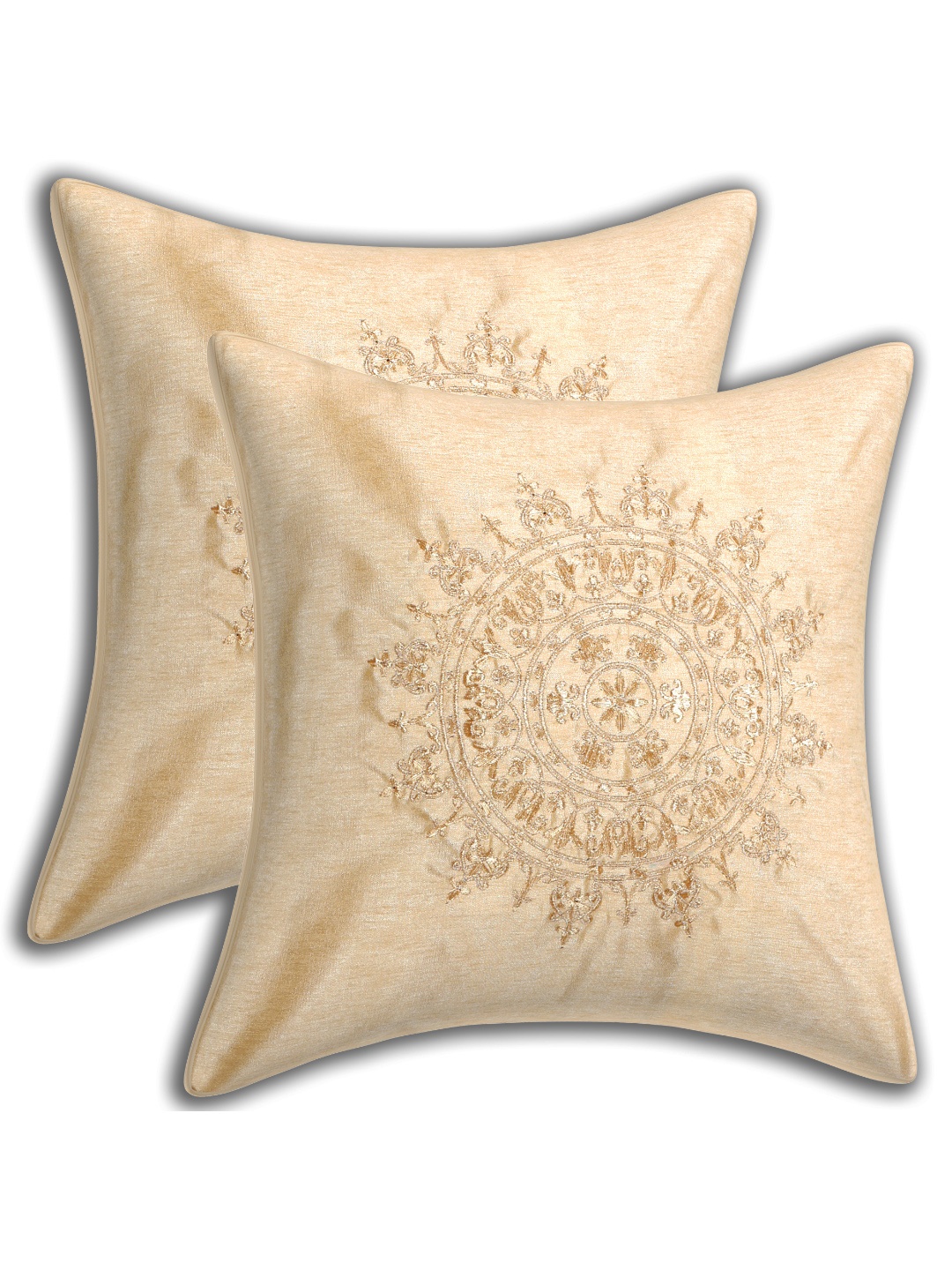 

INDHOME LIFE Unisex Multi Cushion Covers, Gold