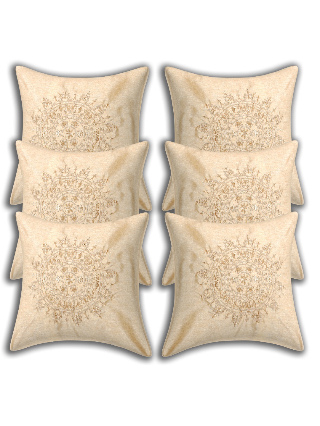 

INDHOME LIFE Unisex Multi Cushion Covers, Gold