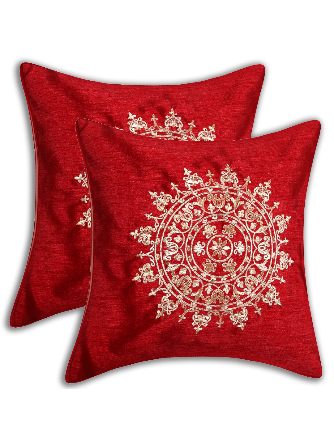 

INDHOME LIFE Unisex Multi Cushion Covers, Red