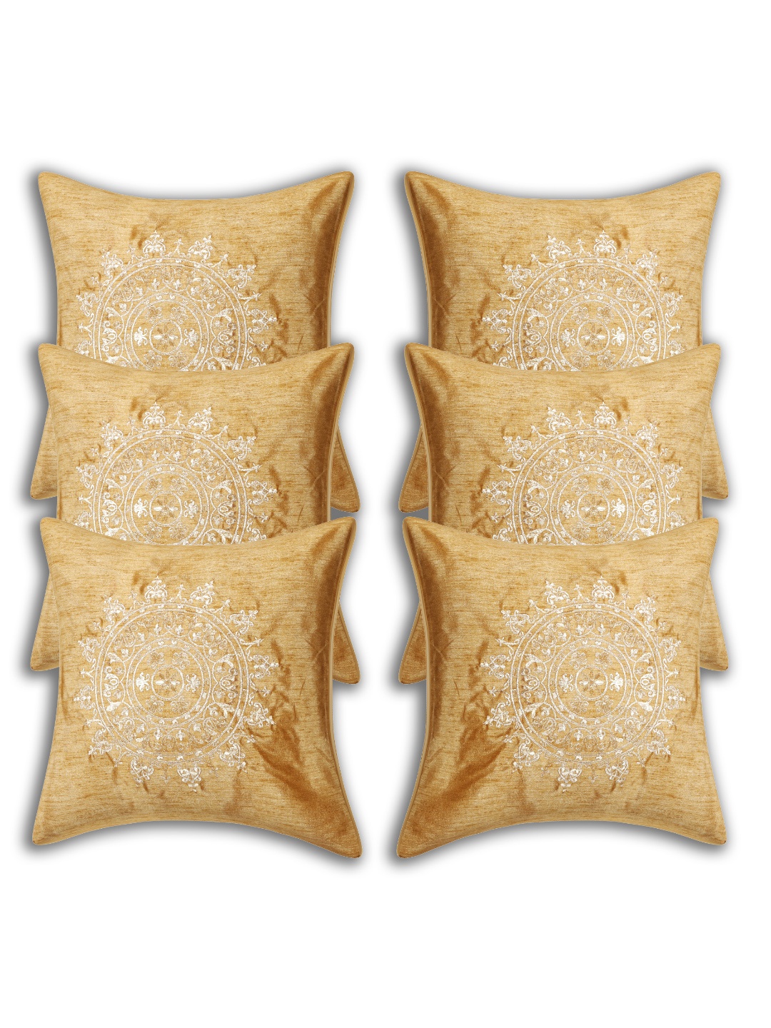 

INDHOME LIFE Unisex Multi Cushion Covers, Gold