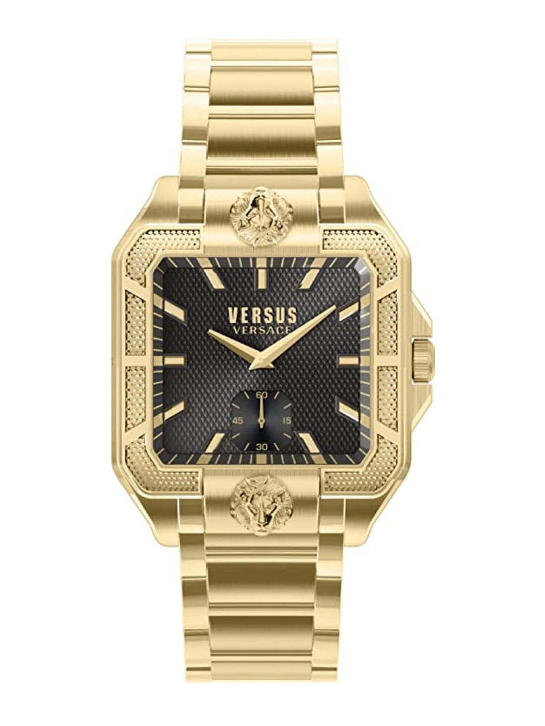 

Versus Men Black Dial & Gold Toned Stainless Steel Bracelet Style Straps Analogue Multi Function Watch