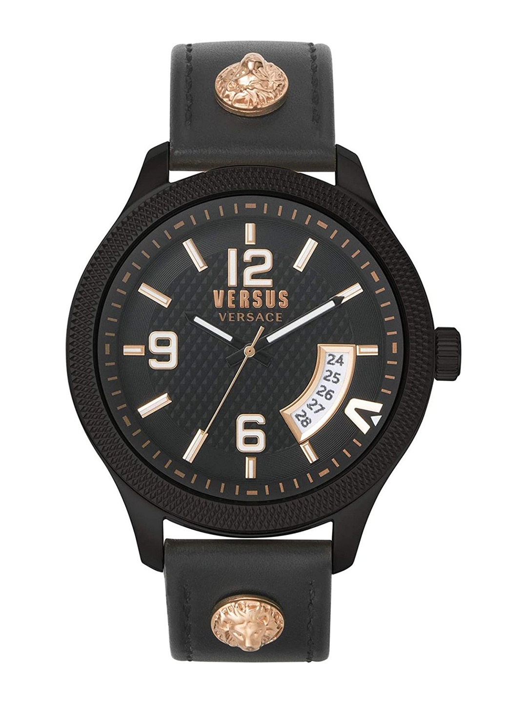 

Versus Men Black Dial & Black Leather Straps Analogue Watch