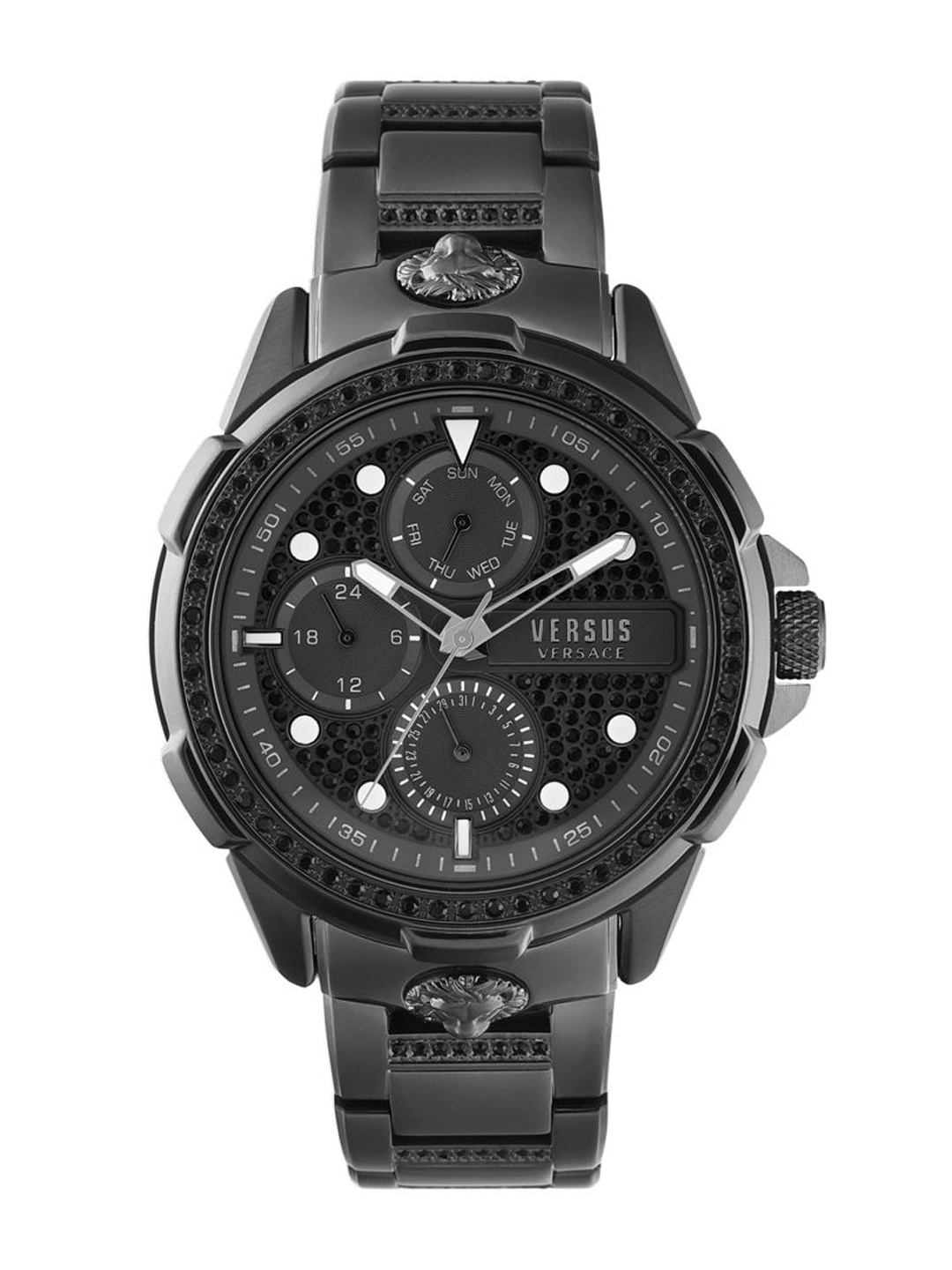 

Versus Men Grey Embellished Dial & Grey Stainless Steel Bracelet Style Analogue Watch