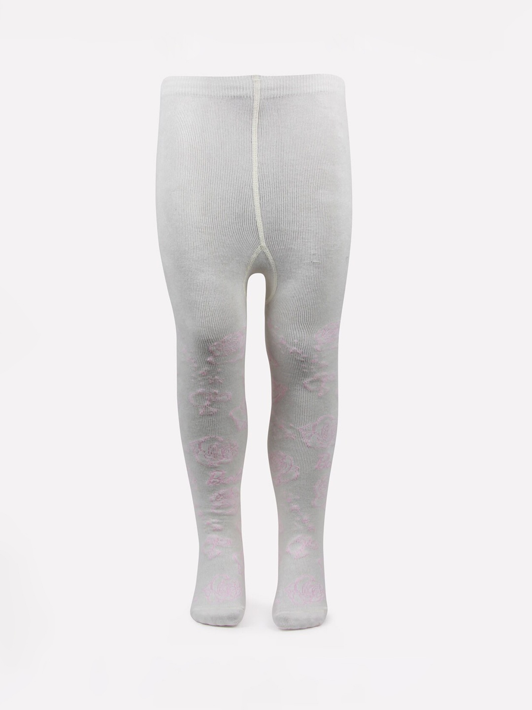 

Bonjour Girls Off-White Printed Knitted Anti-Odor Tights