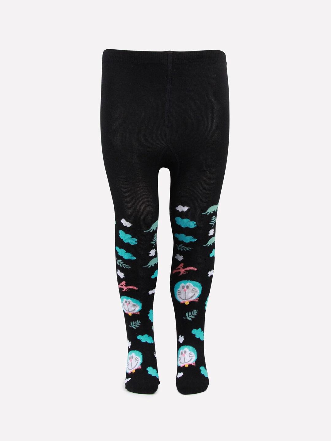 

Bonjour Girls Black & Blue Doraemon Printed Tights
