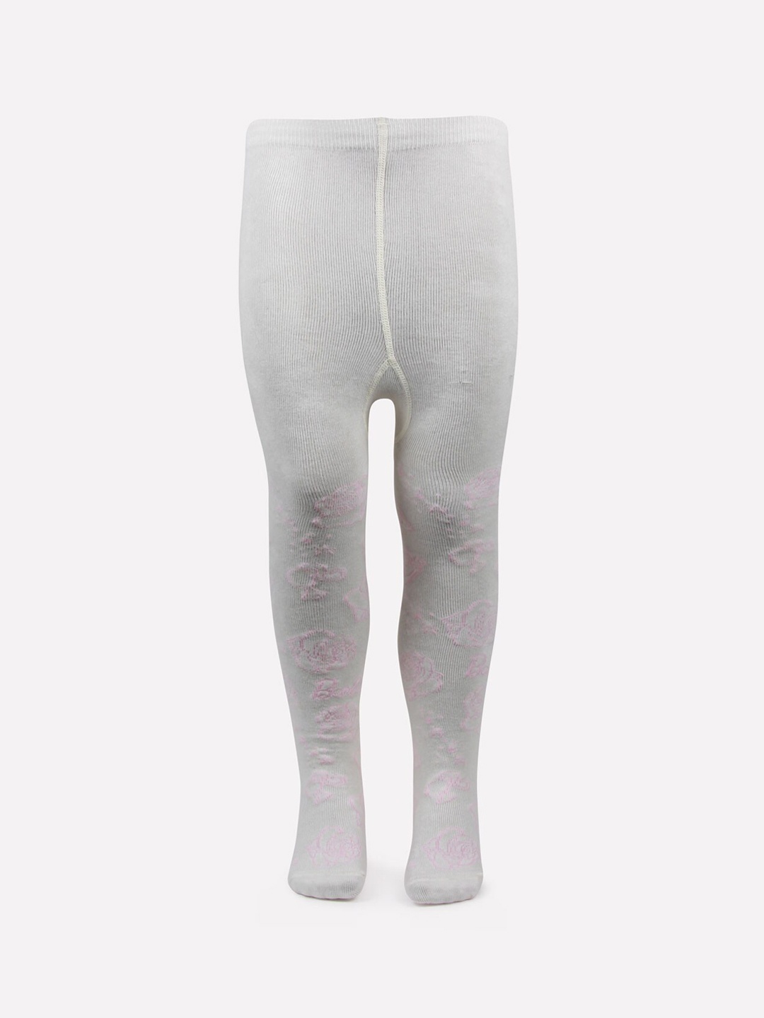 

Bonjour Girls Off White Striped Cotton Tights