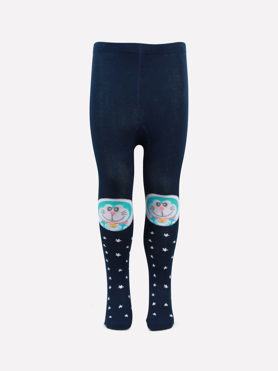 

Bonjour Girls Blue Doraemon Printed Knitted Tights
