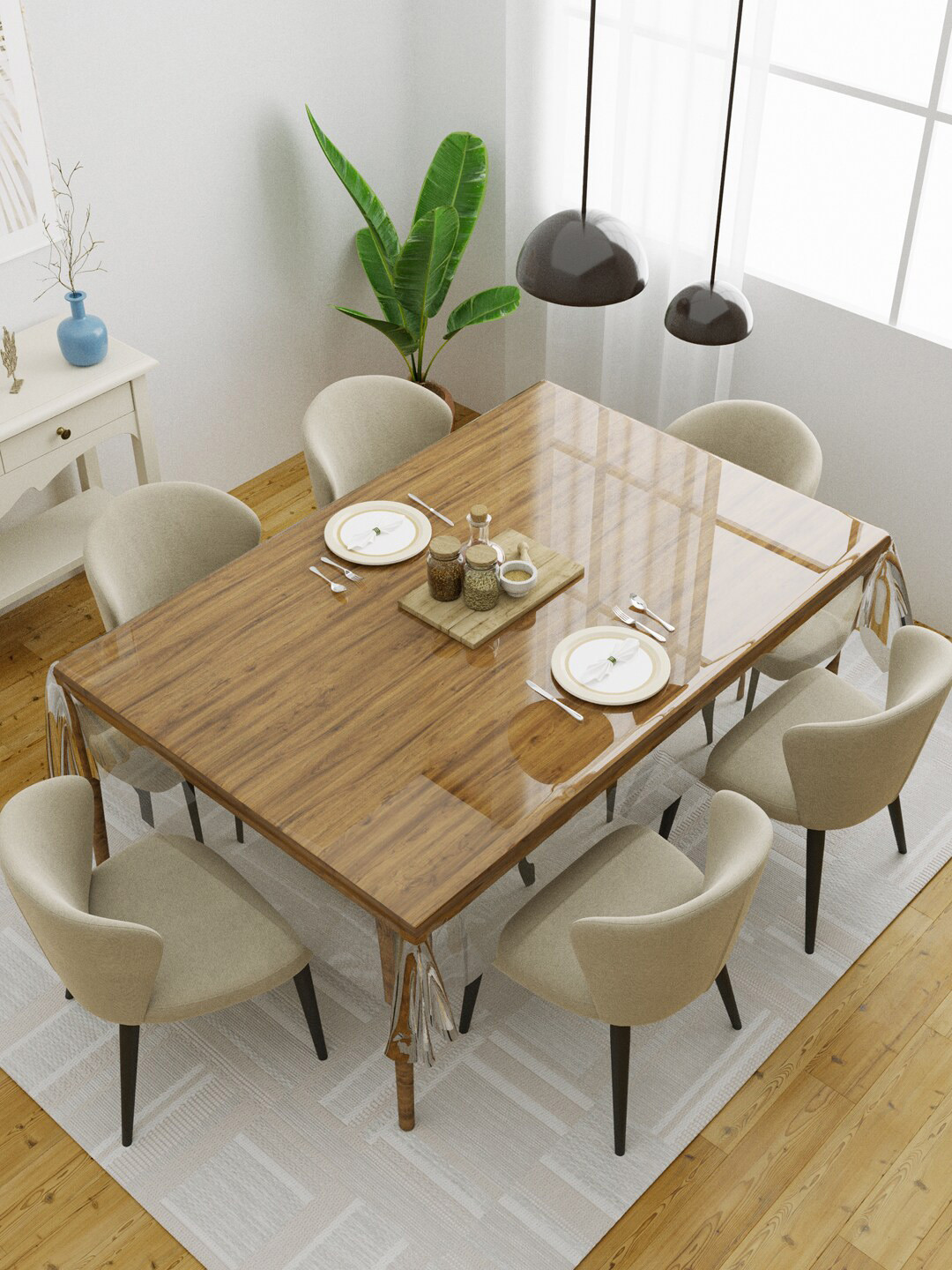 

Clasiko Transparent 6 Seater Table Covers