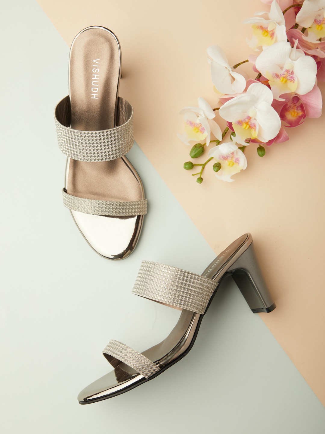 

Vishudh Steel Embellished Platform Heels