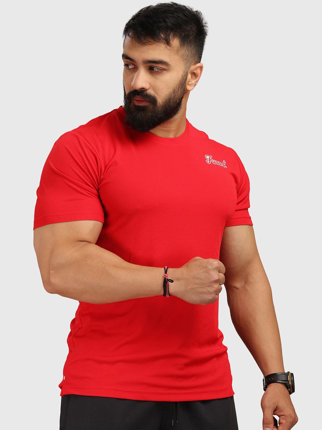 

FUAARK Men Red Dri-FIT Polyester T-shirt