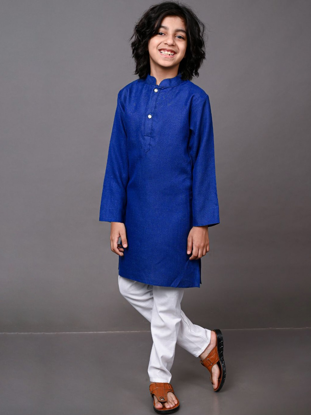 

VESHAM Boys Blue Kurta with Pyjamas