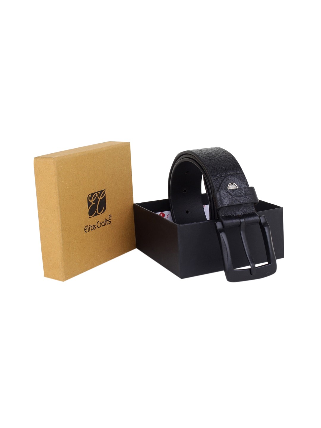 

Elite Crafts Men Black Leather Belt