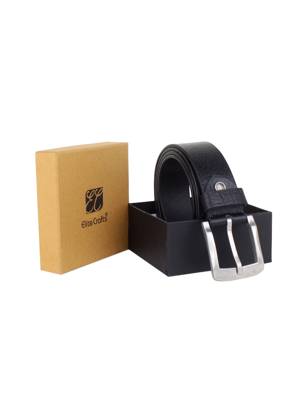 

Elite Crafts Men Black Leather Belt