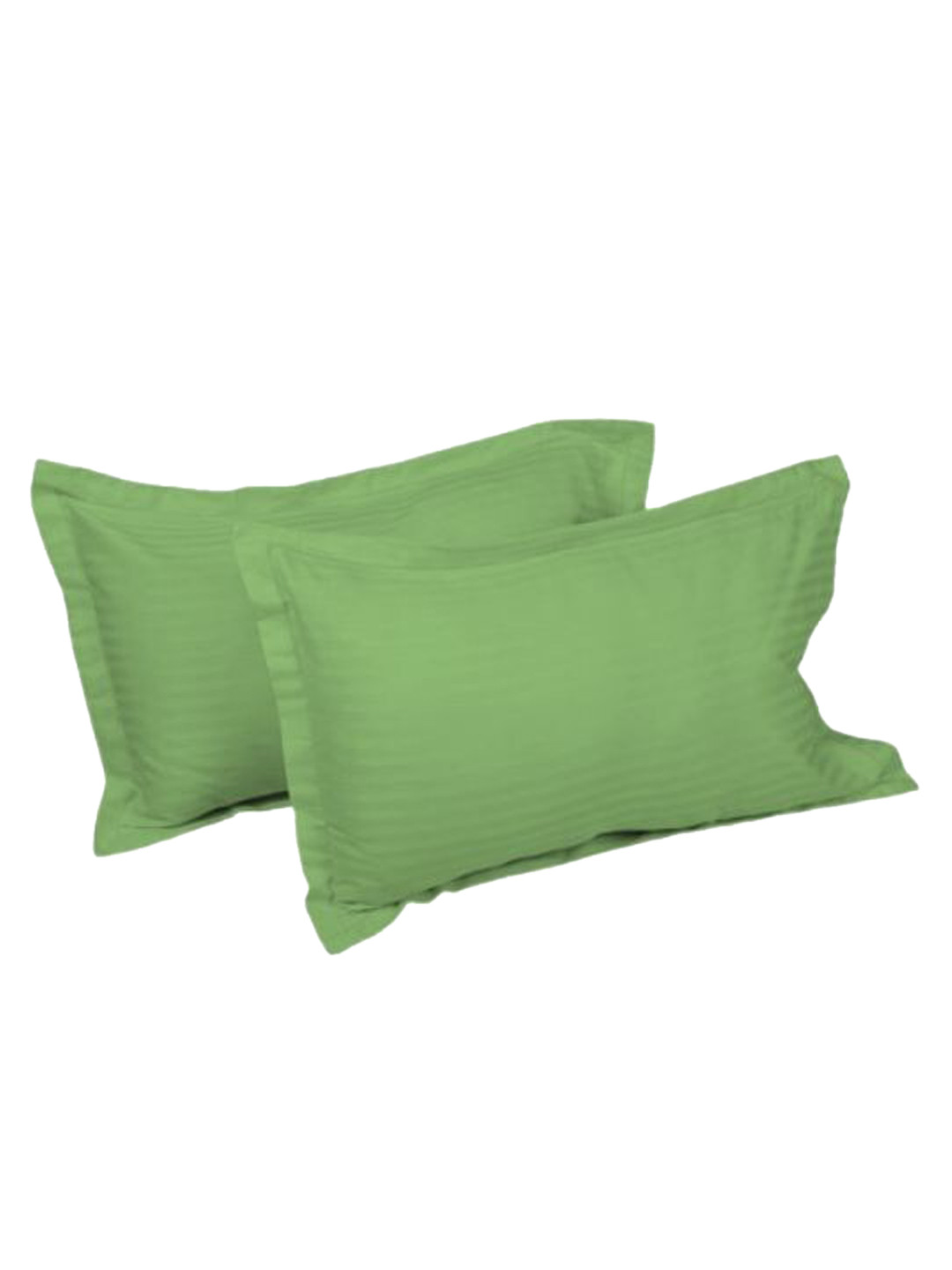 

Sleeping Owls- because your sleep matters Set of 2 Green Striped Cotton Pillow Covers