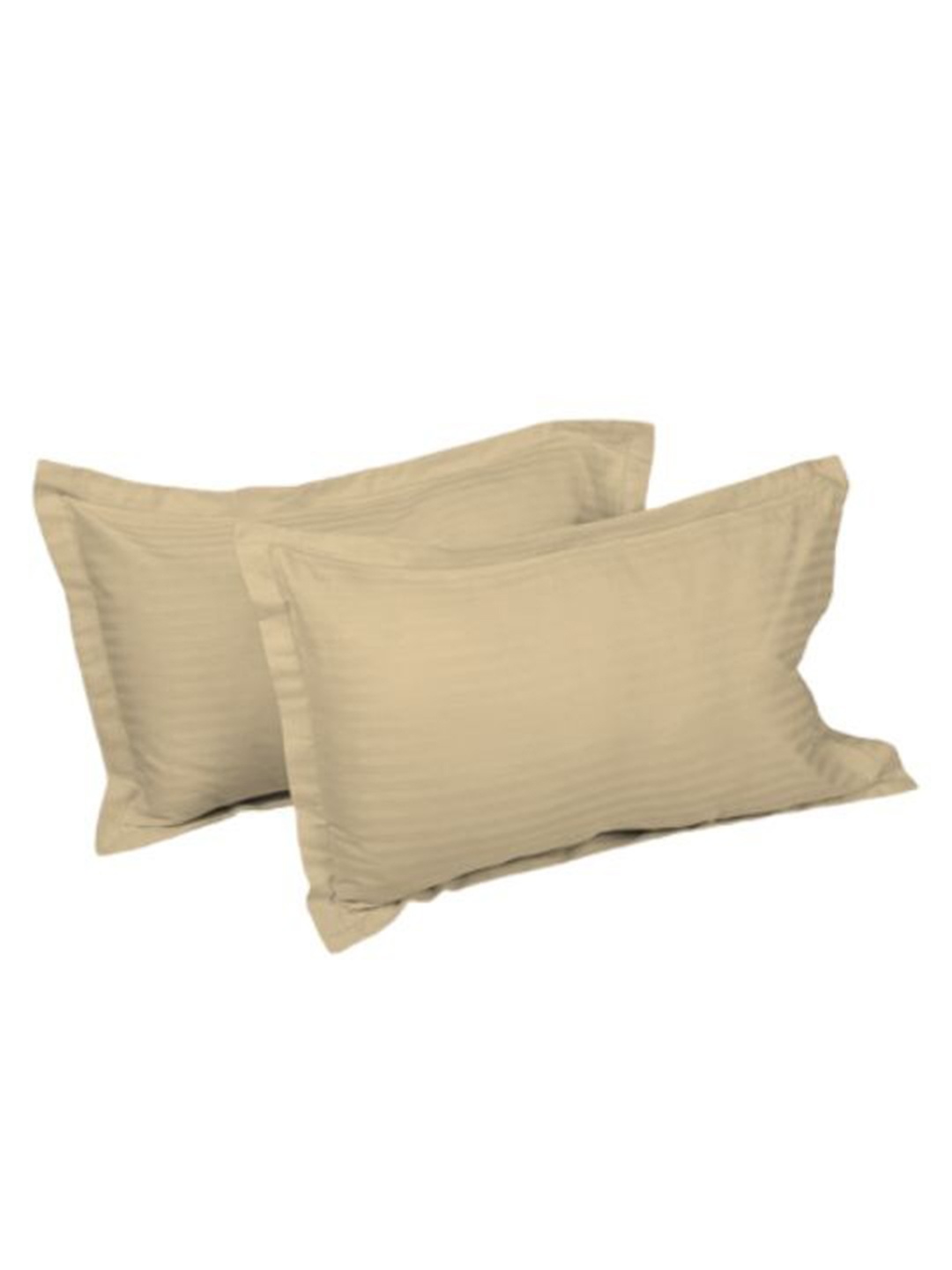 

Sleeping Owls- because your sleep matters Set of 2 Beige Striped Cotton Pillow Covers