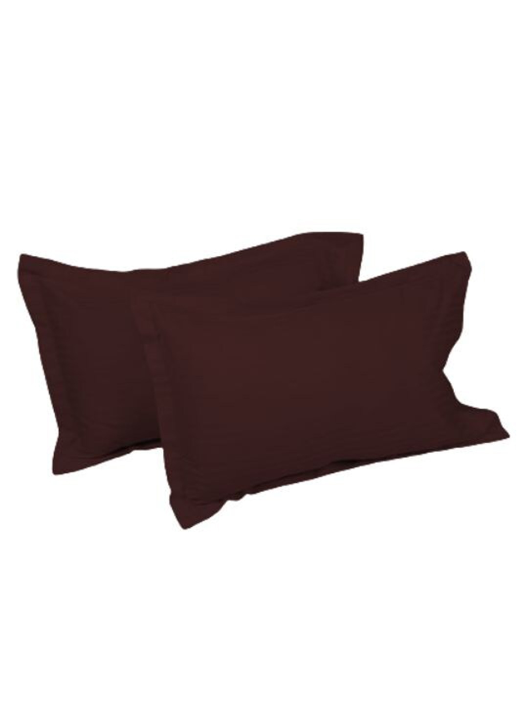 

Sleeping Owls- because your sleep matters Set Of 2 Coffee Brown Striped 210 TC Pure Cotton Pillow Covers