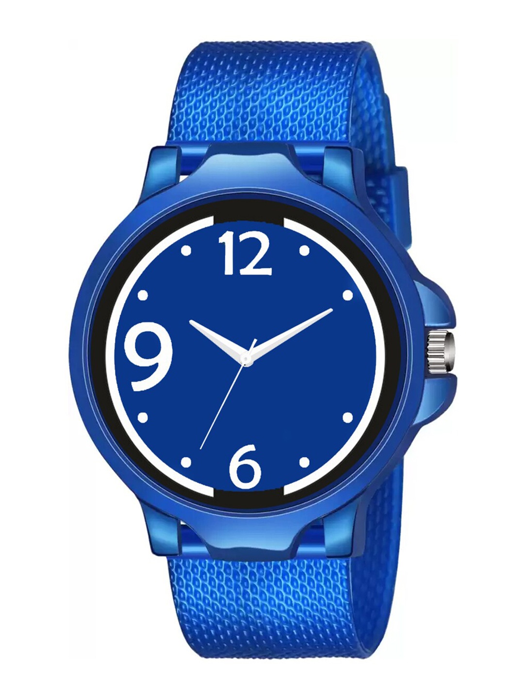 

Wuxi Men Blue Brass Embellished Dial & Blue Straps Analogue Watch 761-Blue