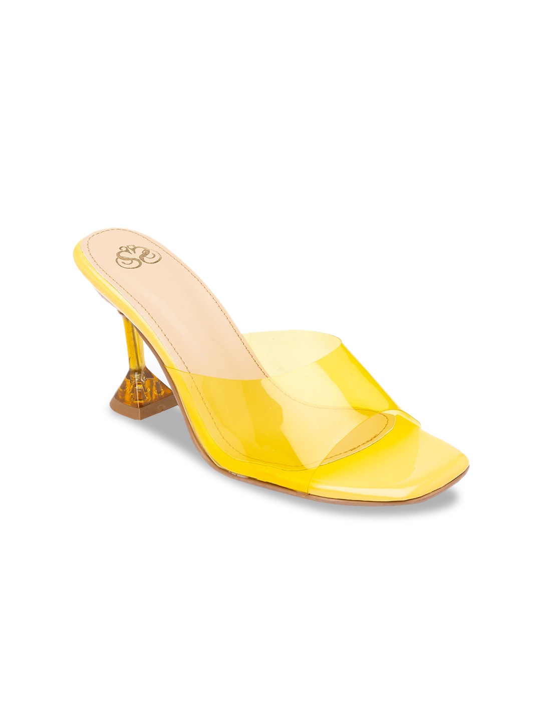 

Sole To Soul Women Yellow Open Toe Stilettos
