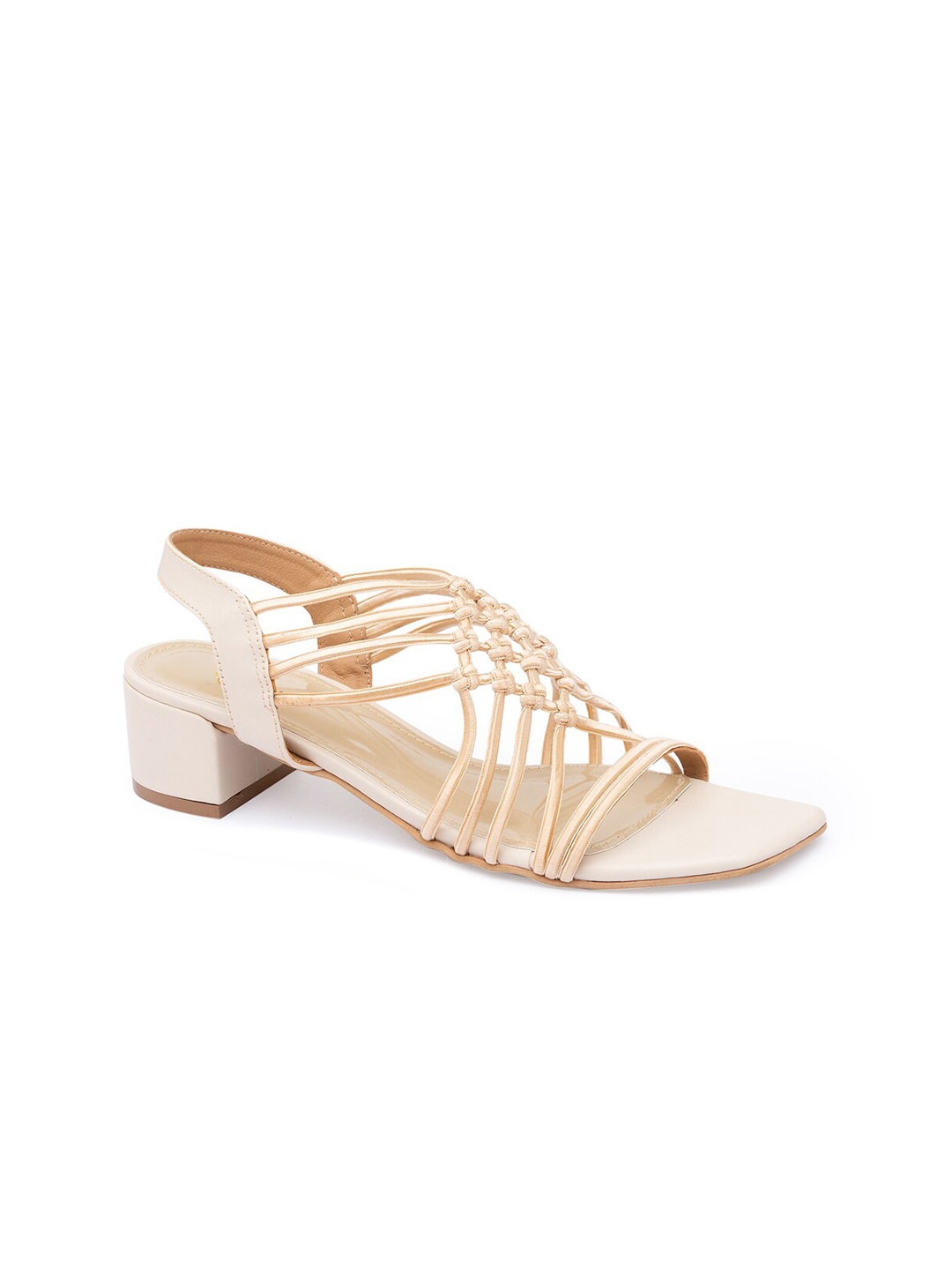 

Sole To Soul Women Beige Backstrap Block Heels