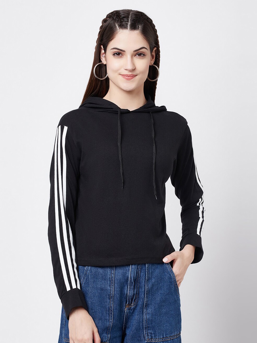 

ELEGANCE Women Black & White T-shirt