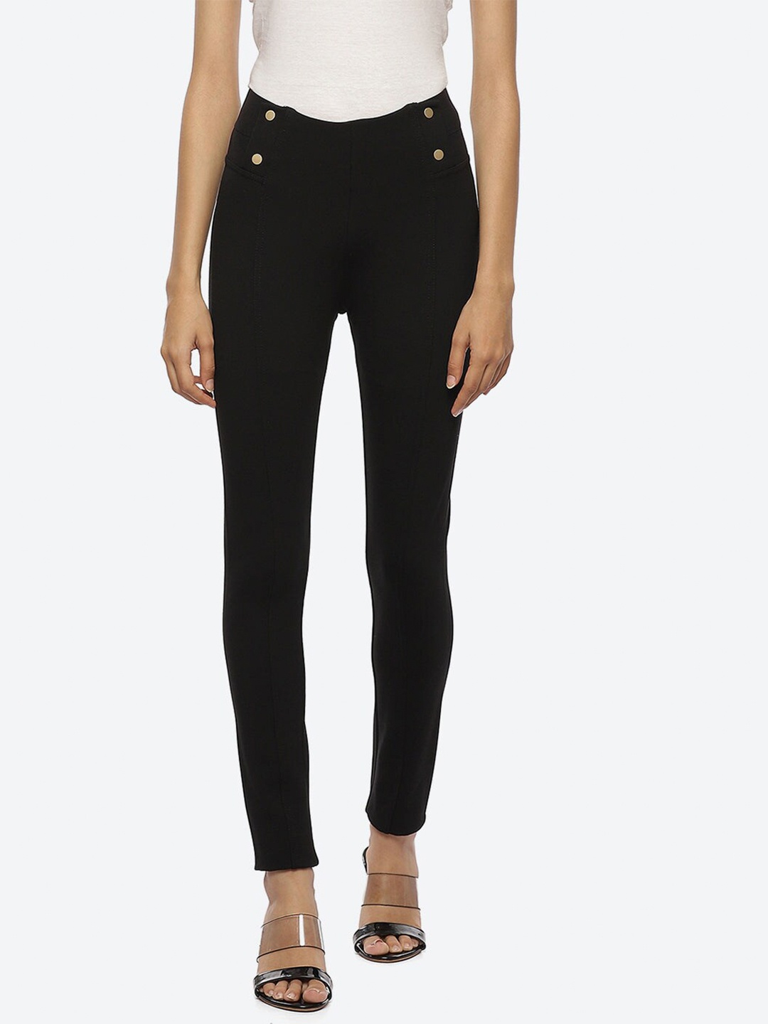 

Lakshita Women Black Solid Long Plain Jeggings