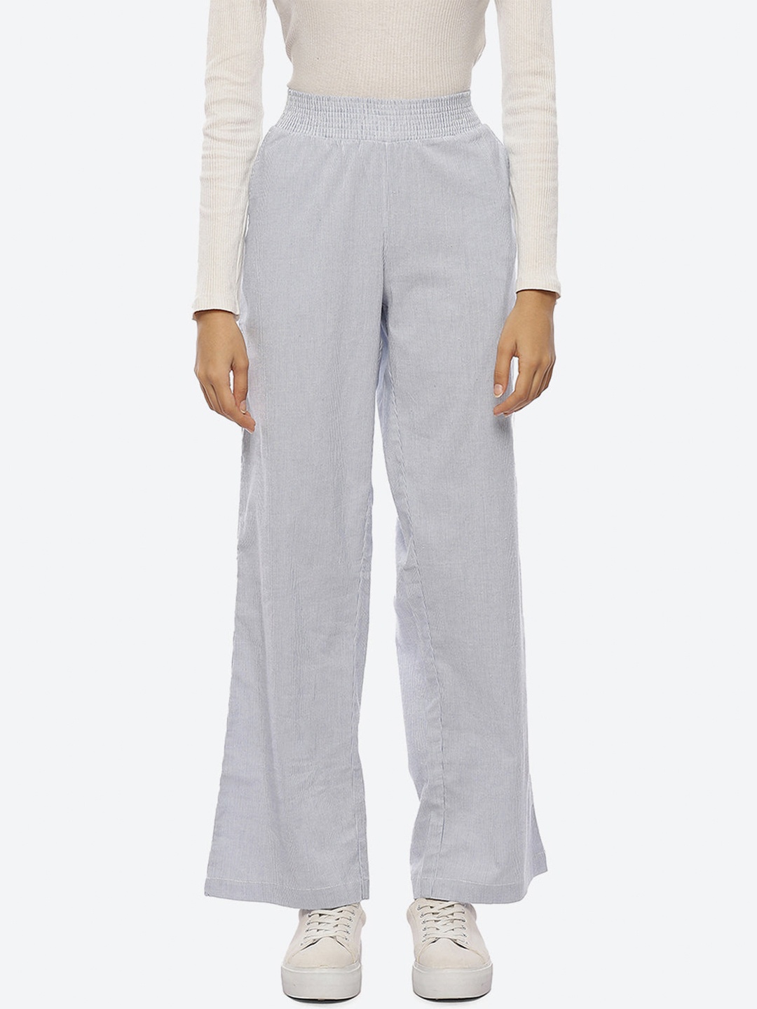 

Lakshita Women Blue Solid wide Leg Palazzo