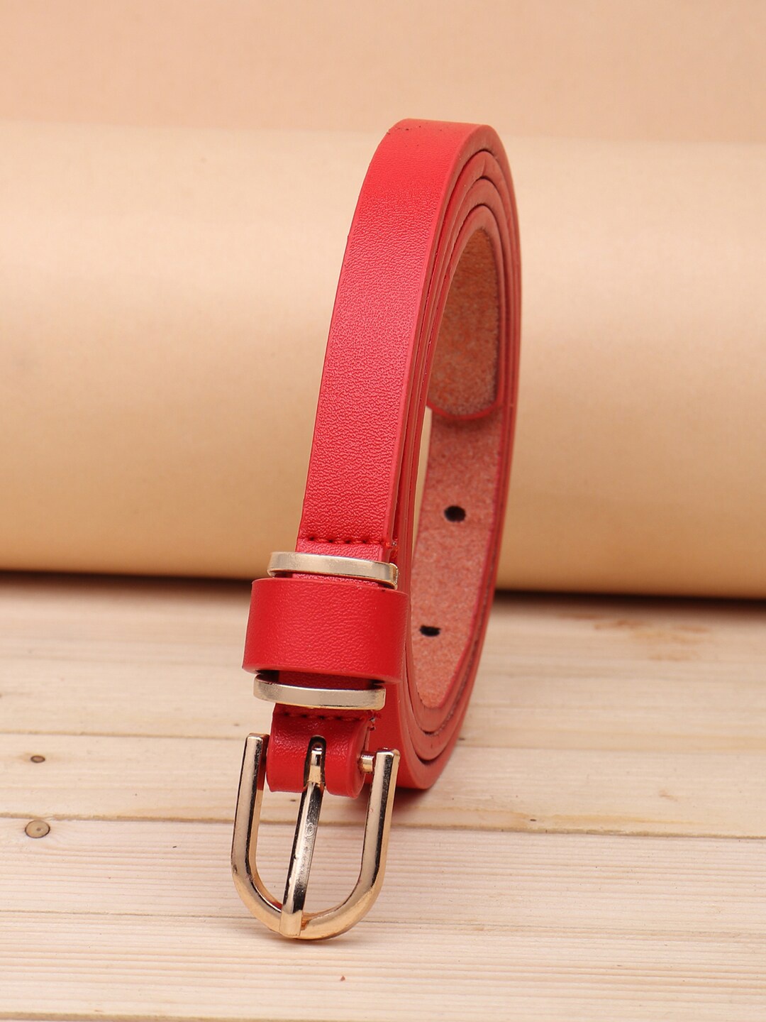 

URBAN ALFAMI Women Red Textured PU Belt