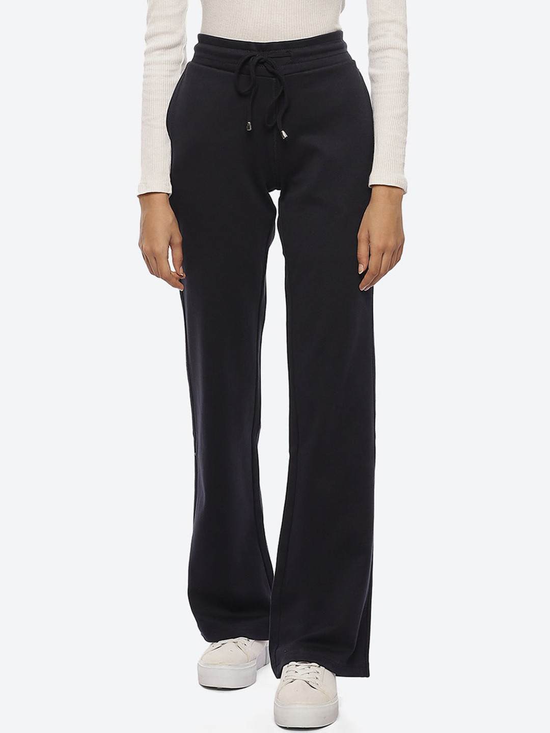

Lakshita Women Navy Blue Parallel Trousers