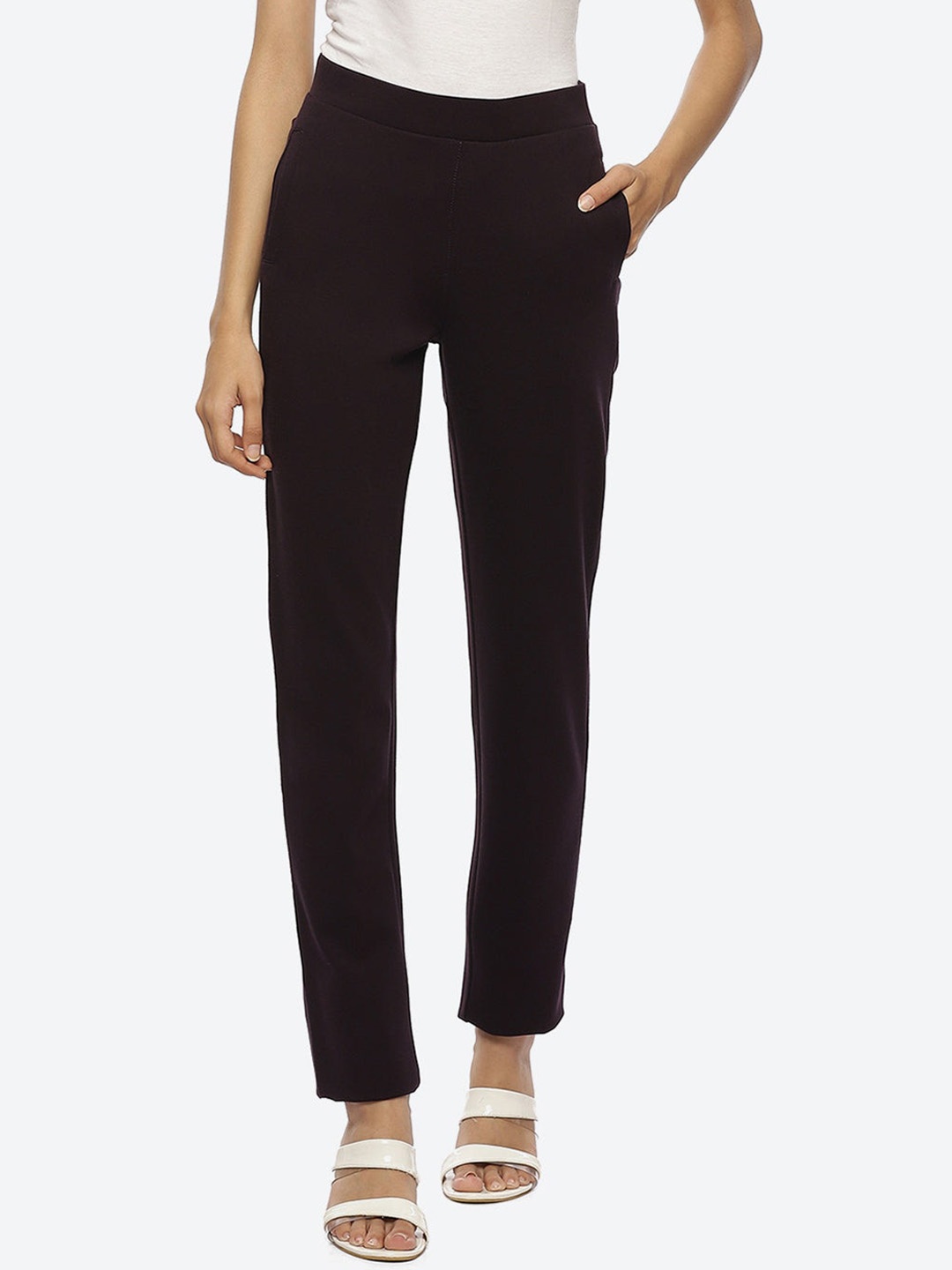 

Lakshita Women Purple Relaxed Chambray Trousers